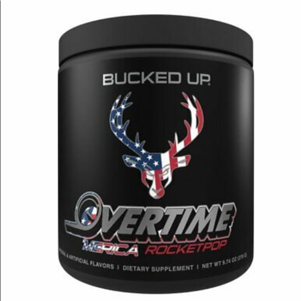 Bucked Up Overtime Pre-workout Rocket Pop flavor